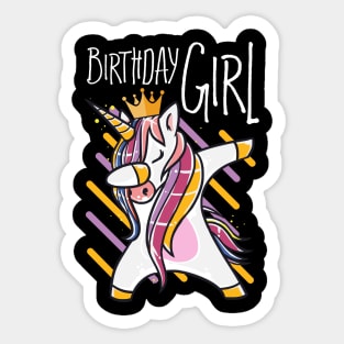 Unicorn Birthday Girl Gift Sticker